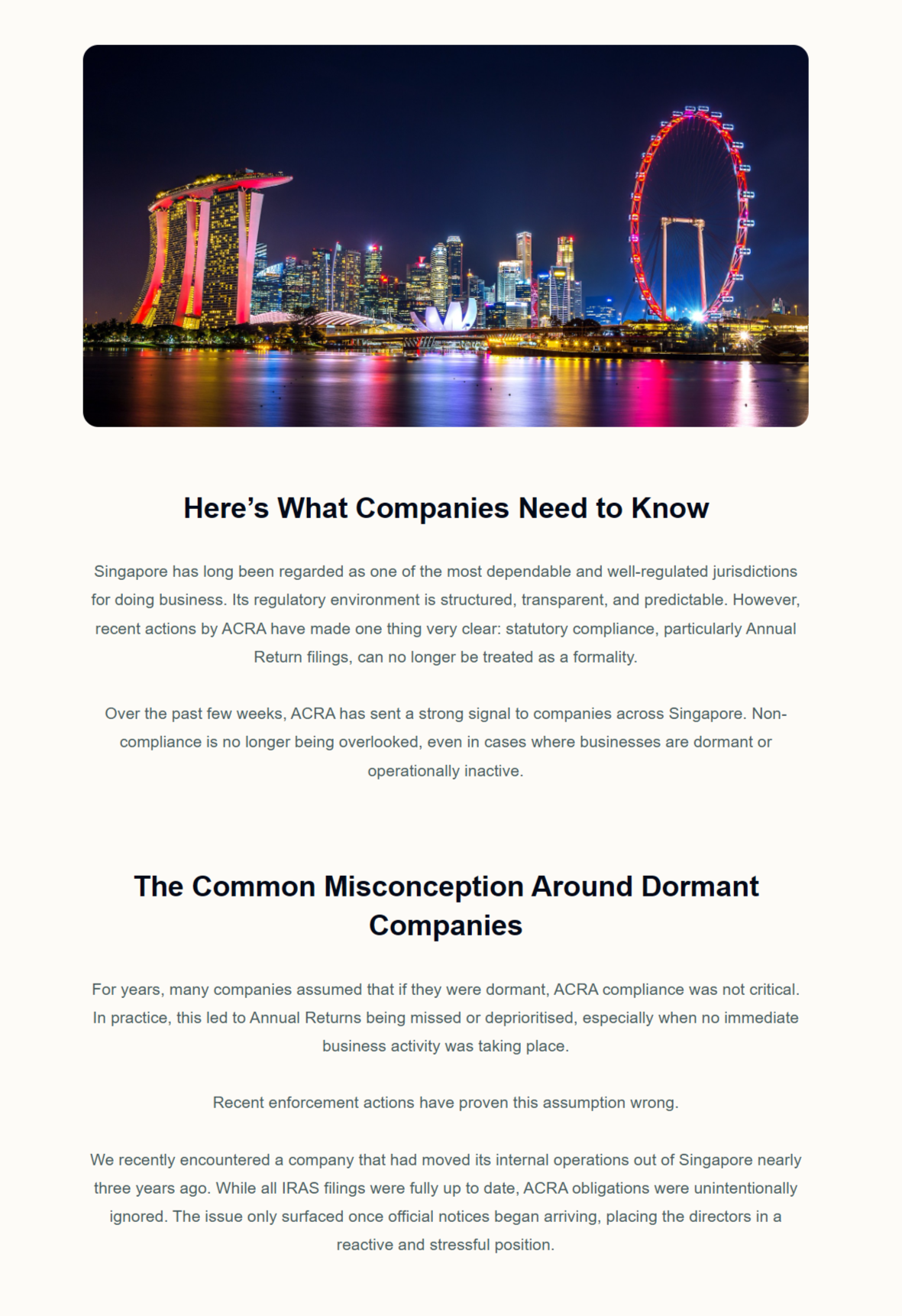 ACRA Compliance Singapore